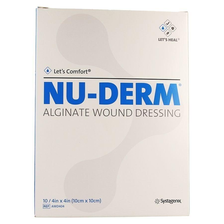 Nu-derm Pansement Alginate 10x10cm 10 Awd404