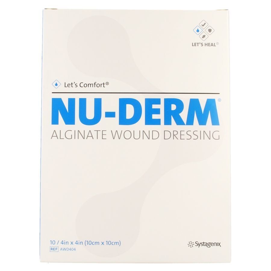 Nu-derm Pansement Alginate 10x10cm 10 Awd404