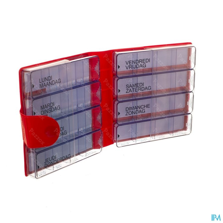 Medidose Pilulier Grand Modele Rouge 1 Semaine