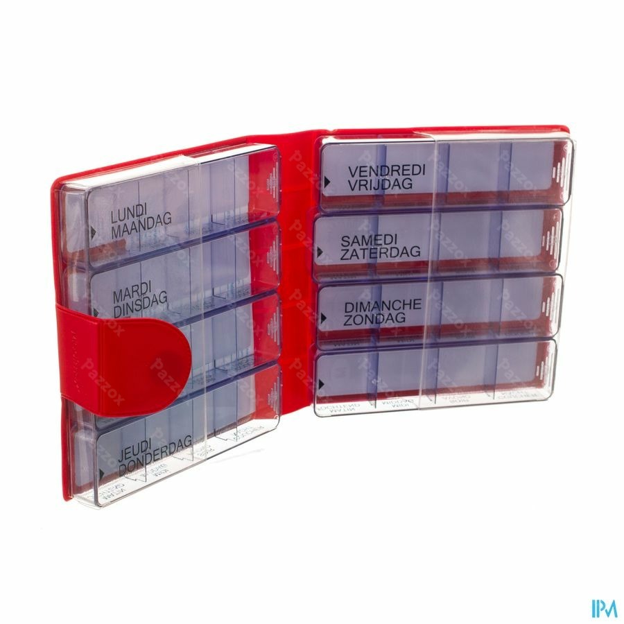 Medidose Pilulier Grand Modele Rouge 1 Semaine