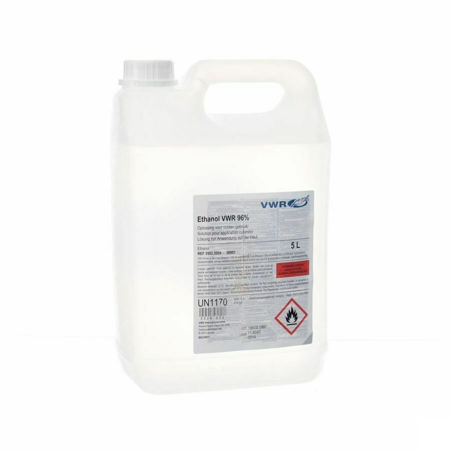 Ethanol Vwr 96% Sol Pour Applic. Cutanee Fl 5l