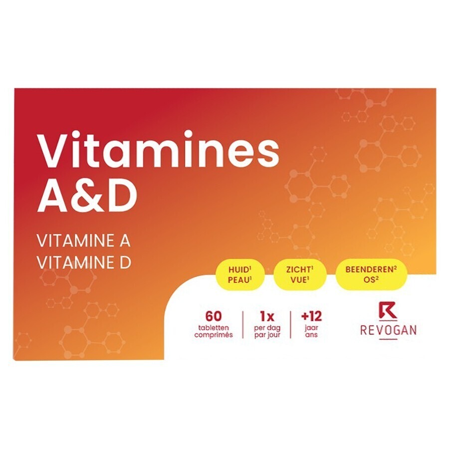 Revogan Nutritic Vitamines A & D Peau Vue Os 60 Comprimés 