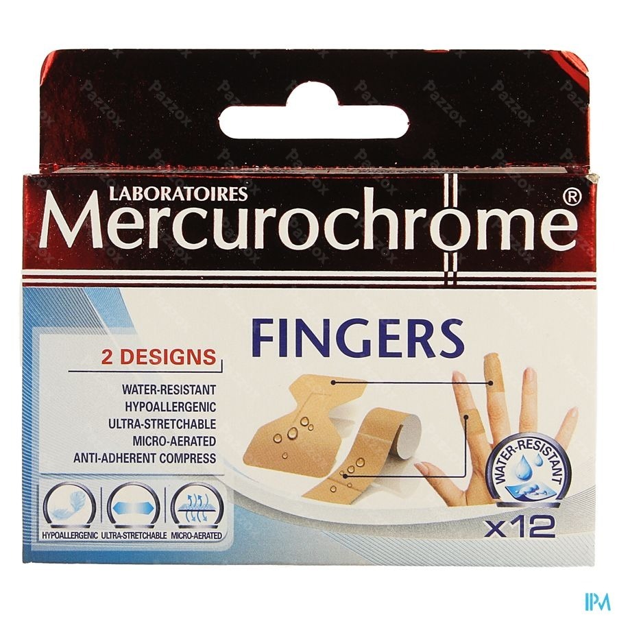 Mercurochrome Pansement Fingers 12