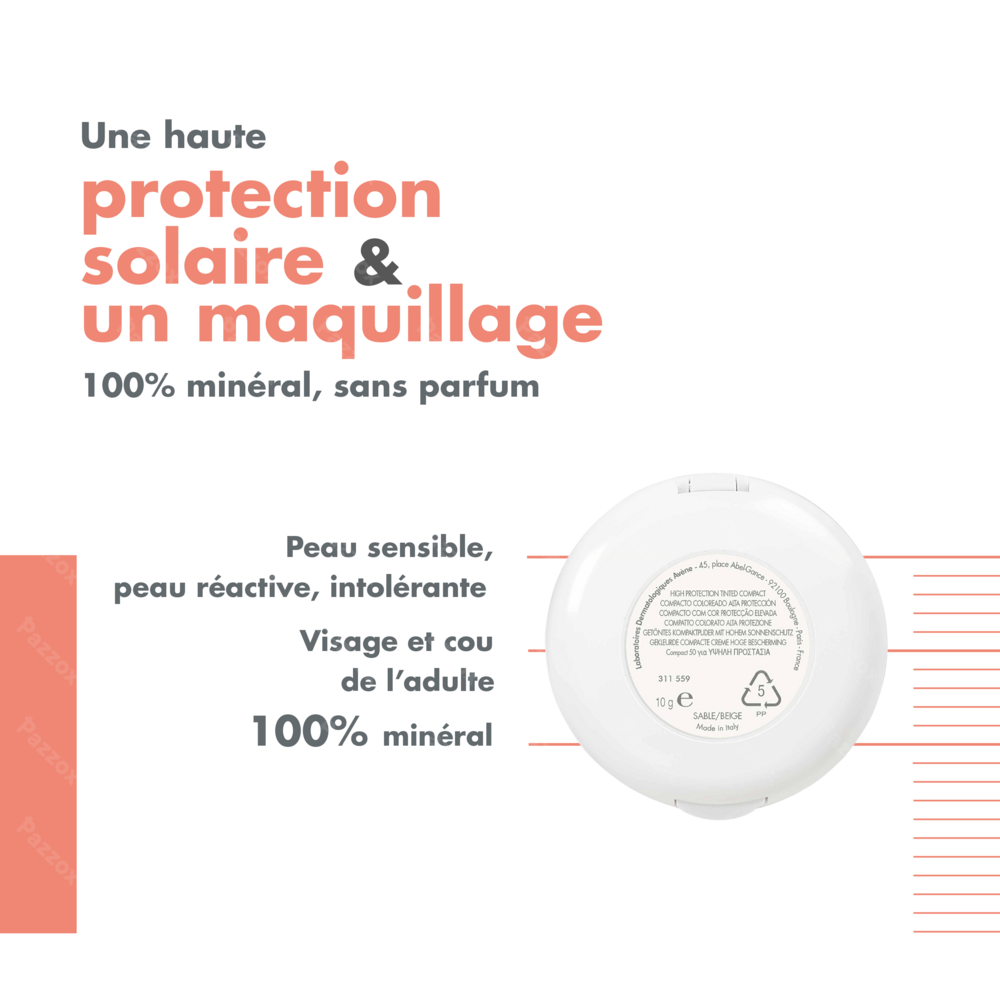 Avène Soleil Compact Teinte SPF50+ Sable 10g