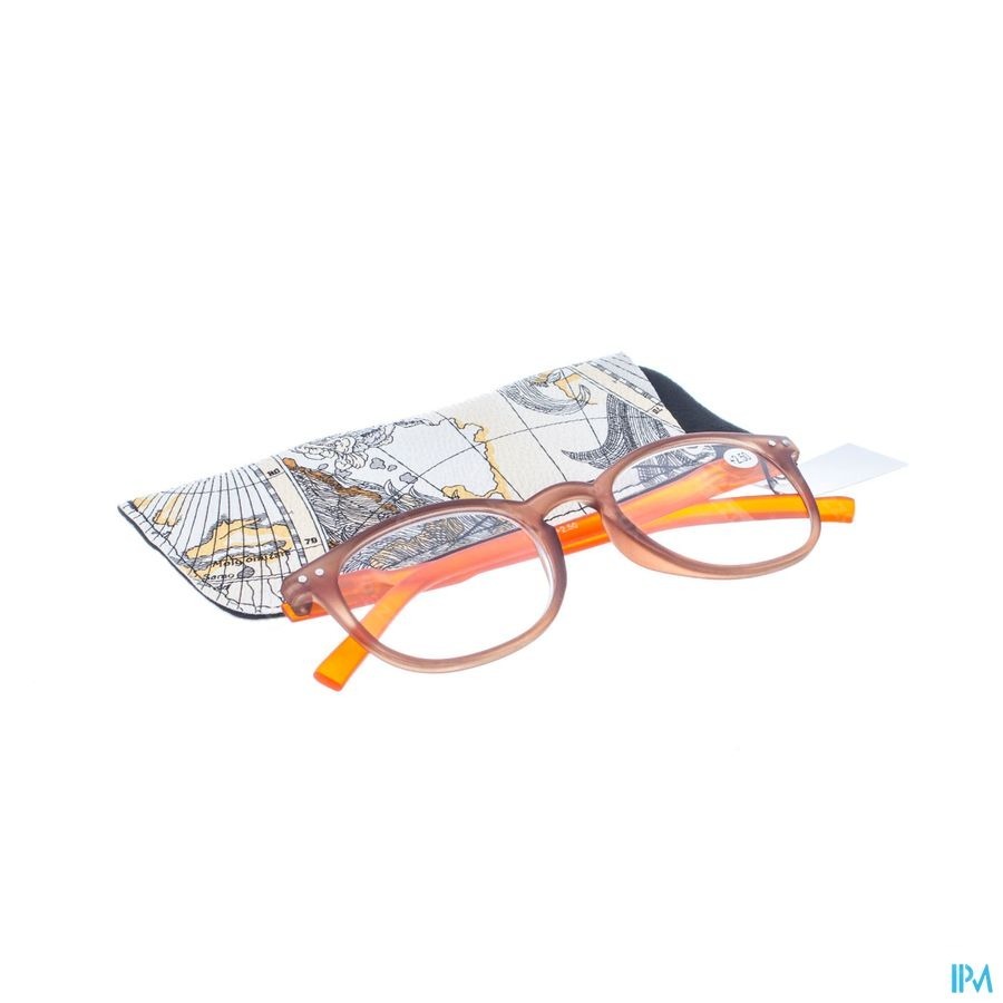 Pharmaglasses Lunettes Comp. +2.50 Brown/orange