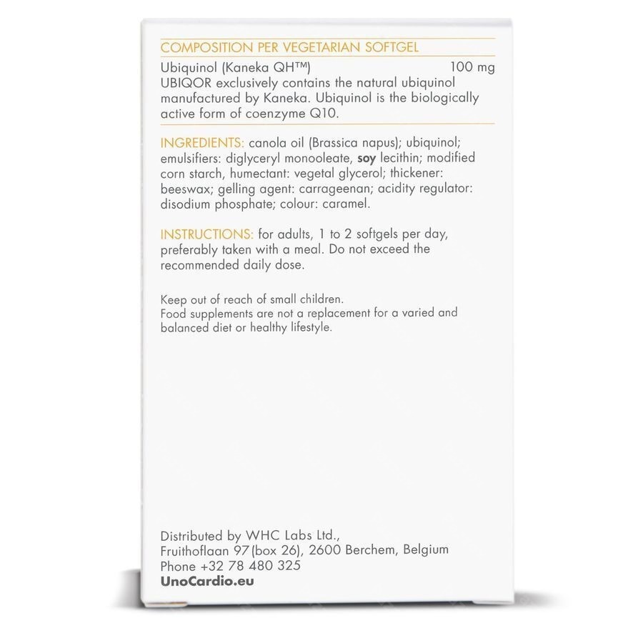 Ubiqor Ubiquinol 100mg Softgels 60