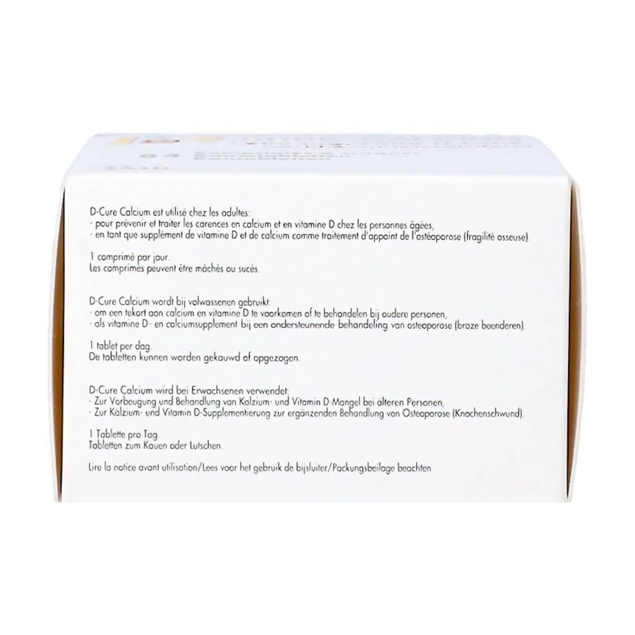 D-Cure Calcium 1000mg/1000ui Comprimés à Croquer 84