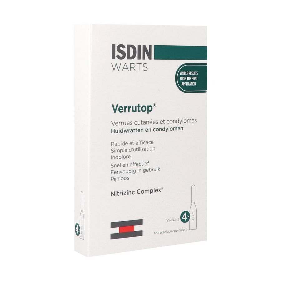 Isdin Verrutop Warts Solution Amp 4x0,1ml