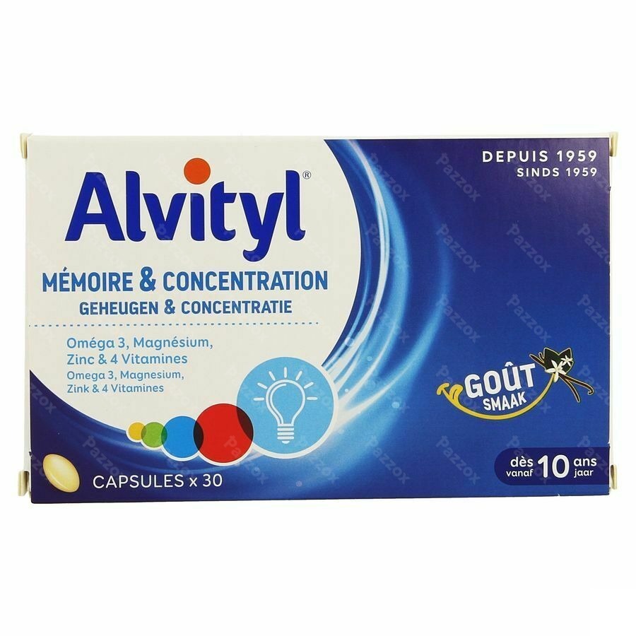 Alvityl Memoire Concentration Caps 30