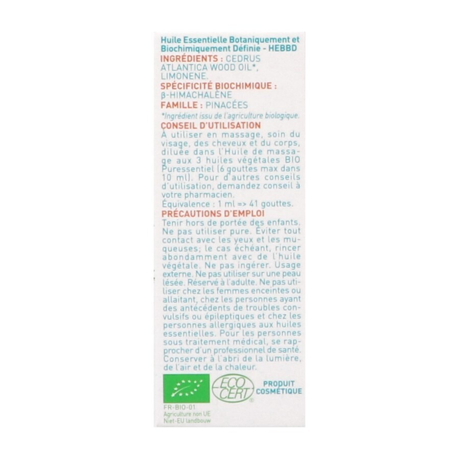 Puressentiel He Cedre Atlas Bio 5ml