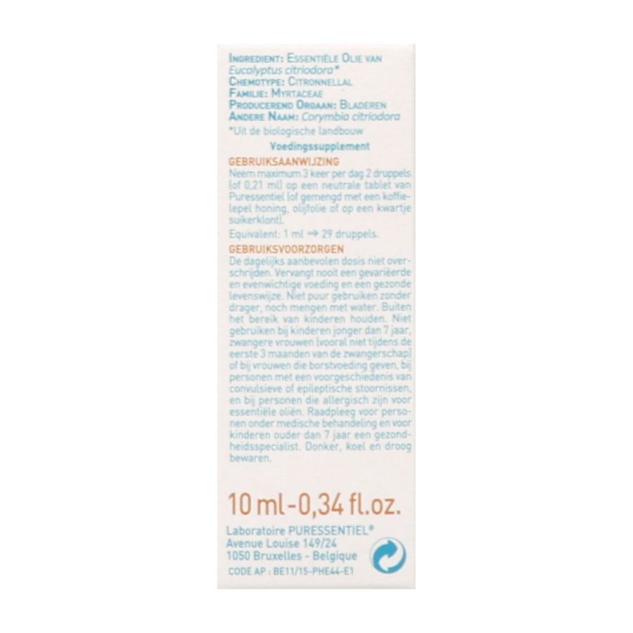 Puressentiel He Eucalyptus Citron Bio 10ml