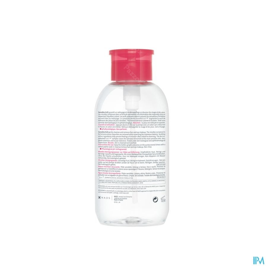 Bioderma Sensibio H2o Sol Micel. Pompe Inver.500ml