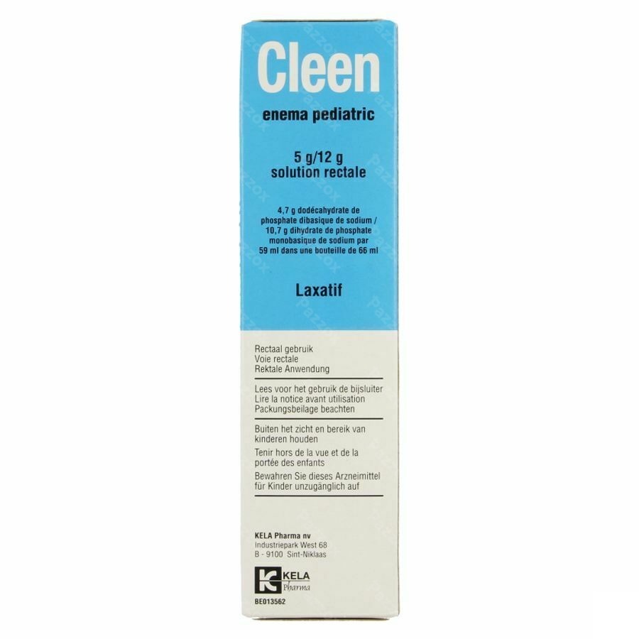 Cleen Enema Pediatric 5g/12g Sol Rectale Fl 66ml