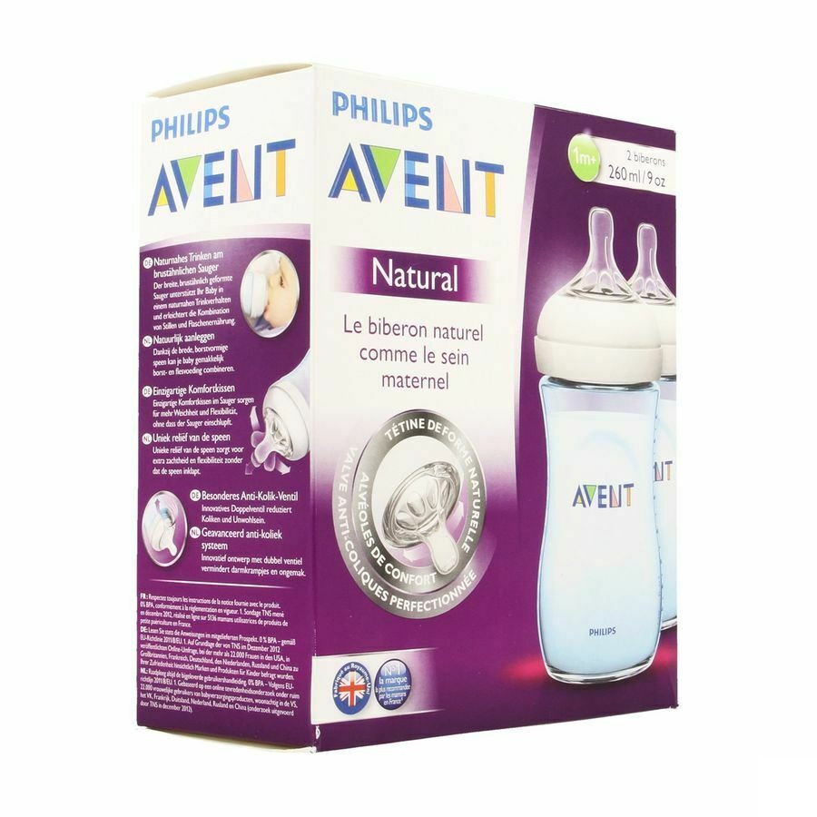 Philips Avent Biberon Natural Bleu Duo 2x260ml