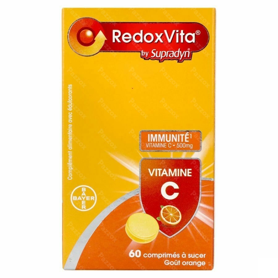 Redoxvita Vitamine C 500mg Immunité - 60 Comprimés à Sucer