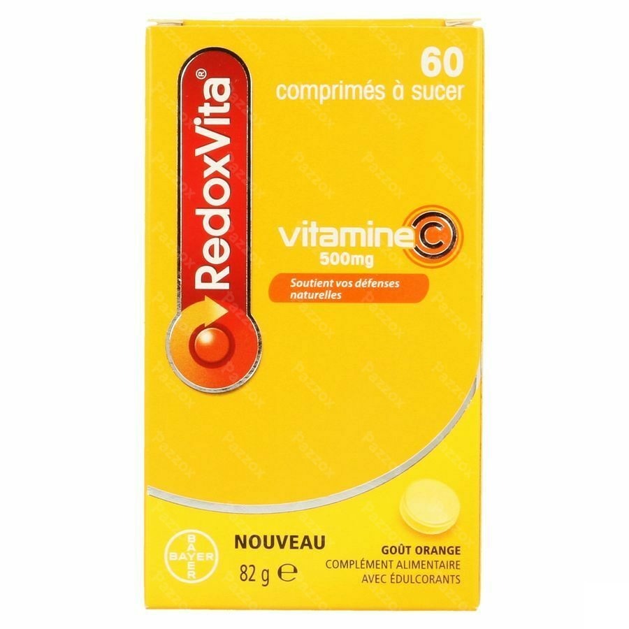 Redoxvita Vitamine C 500mg Immunité - 60 Comprimés à Sucer