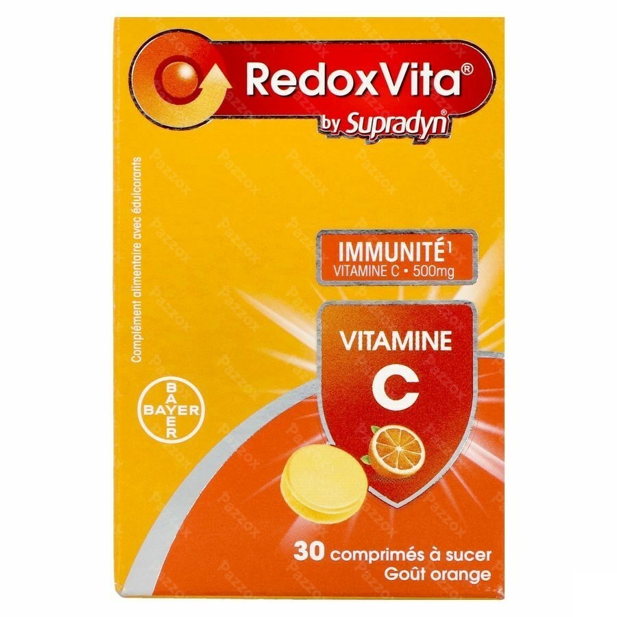 Redoxvita Vitamine C 500mg Immunité 30 Comprimés à Sucer