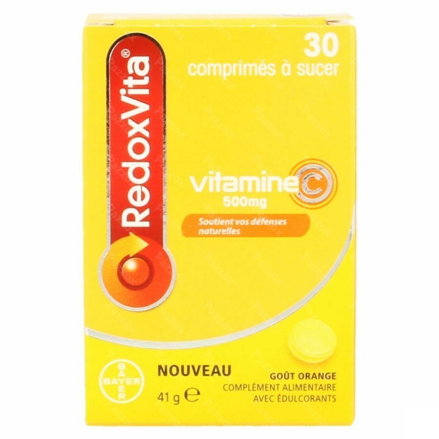 Redoxvita Vitamine C 500mg Immunité 30 Comprimés à Sucer