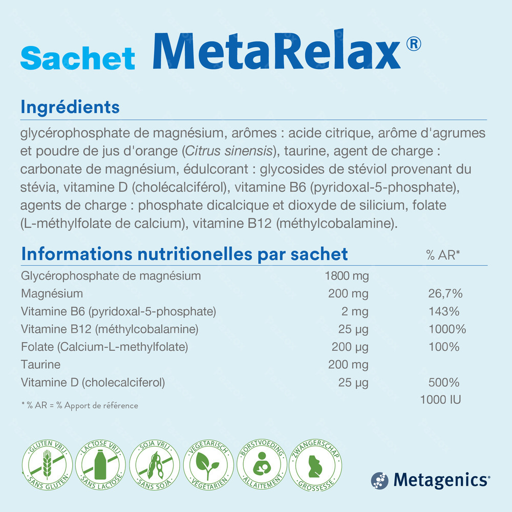 Metagenics MetaRelax 20 Sachets