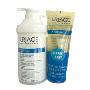 Uriage Xemose Creme Relipid. A/irrit. 400ml + Huile Lavante 200ml