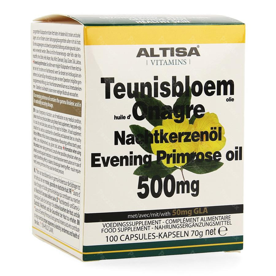 Altisa Huile Onagre 500mg Caps 100