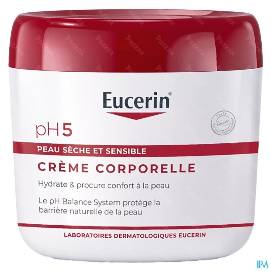 Eucerin pH5 Crème Corporelle Peau Sèche et Sensible Pot 450ml