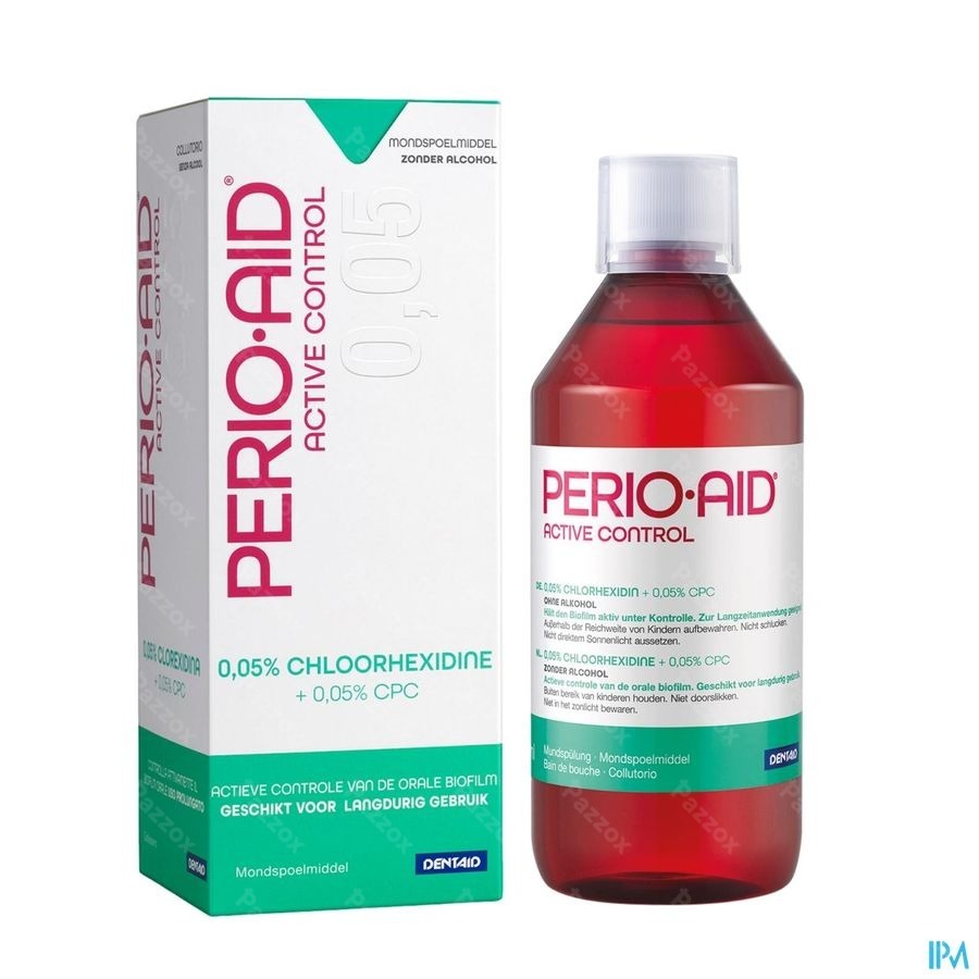 Perio-Aid Active Control bain Bouche 0,05%+0,05% 500ml
