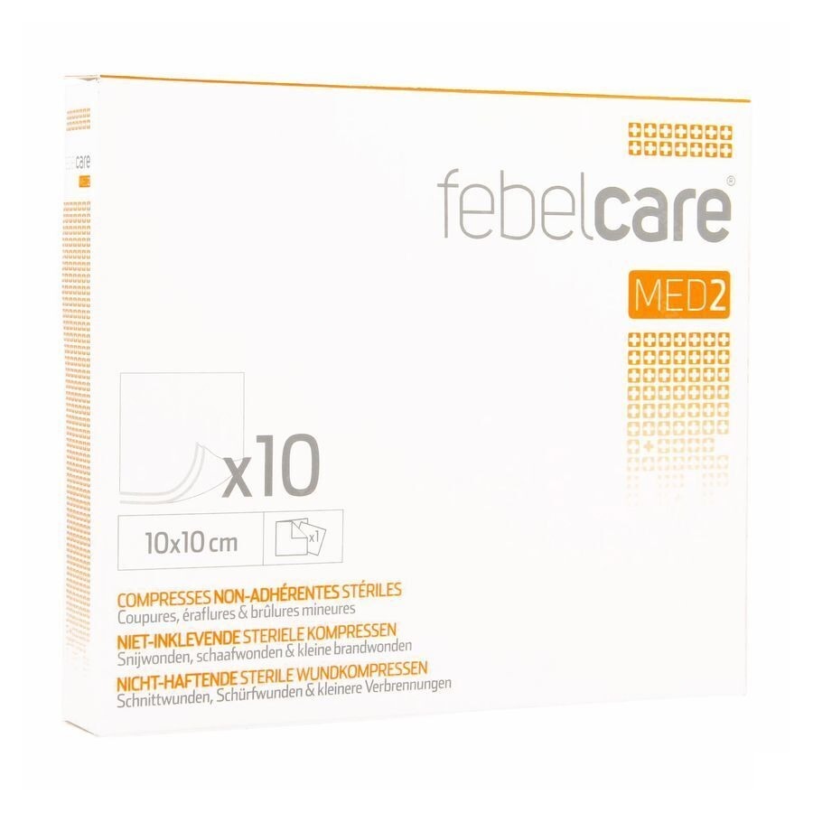 Febelcare Med2 Compr.n/adh. Ster. 10,0x10,0cm 10x1
