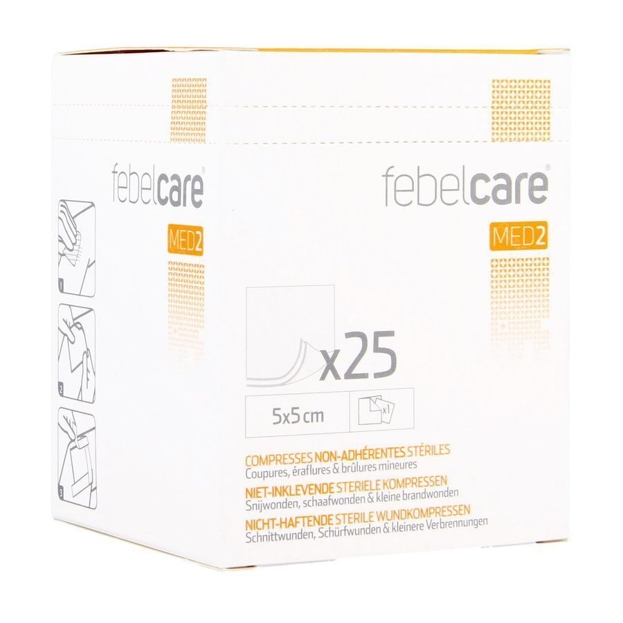 Febelcare Med2 Compr.n/adh. Ster. 5,0x 5,0cm 25x1
