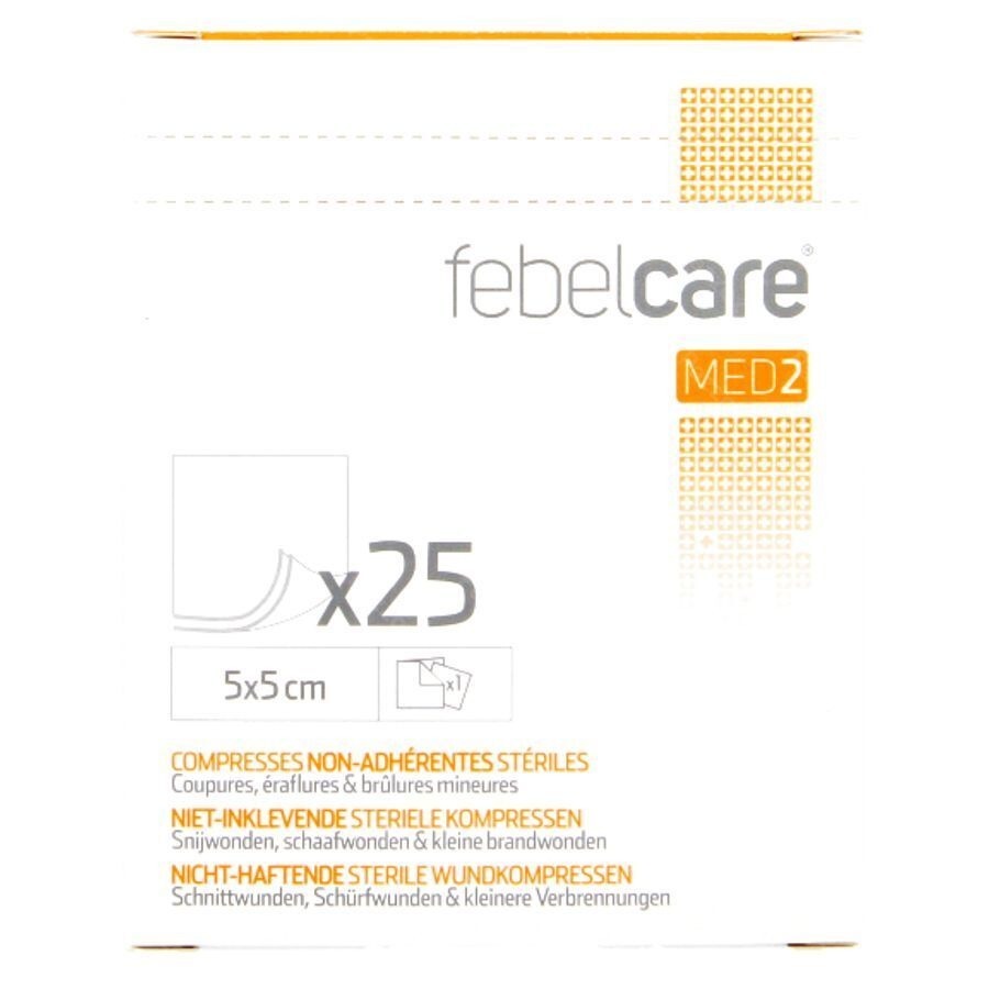 Febelcare Med2 Compr.n/adh. Ster. 5,0x 5,0cm 25x1