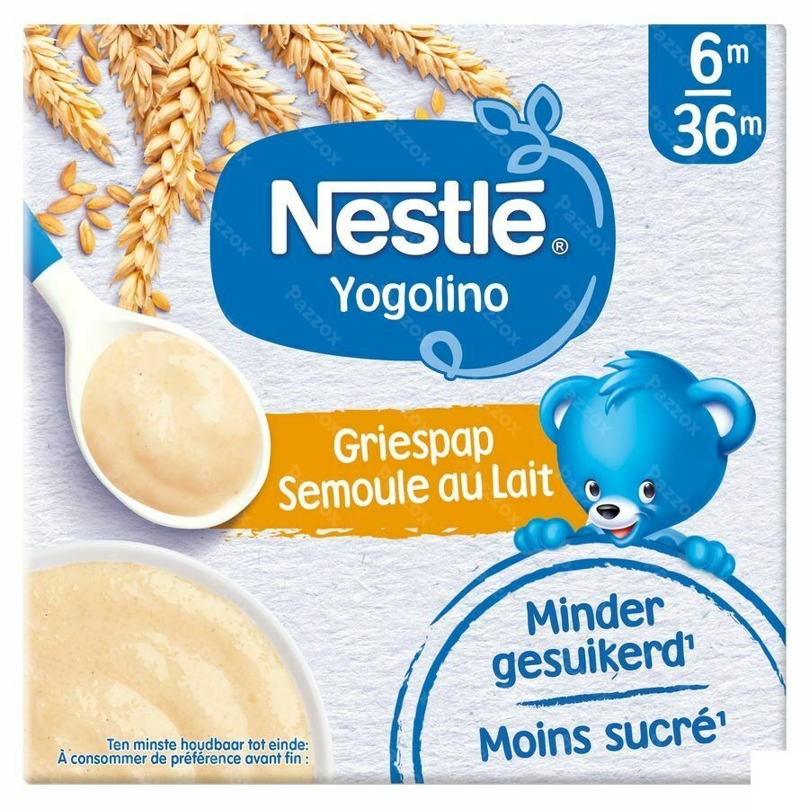 Nestle Yogolino Dessert Semoule au Lait Bébé 6+ Mois 4 x 100g