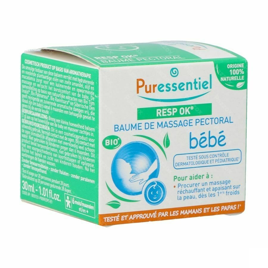 Puressentiel Respiratoire Baume Massage Bebe 30ml 