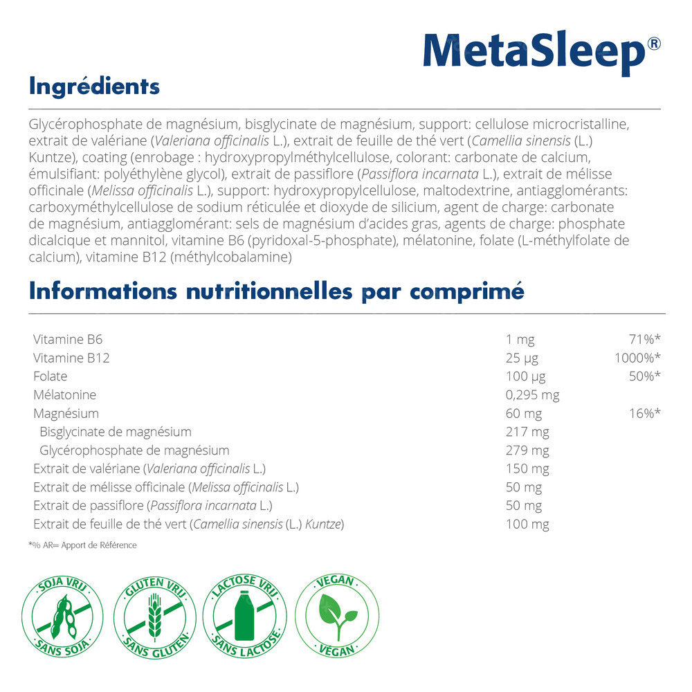 Metasleep Nf Comp 60 22382 Metagenics