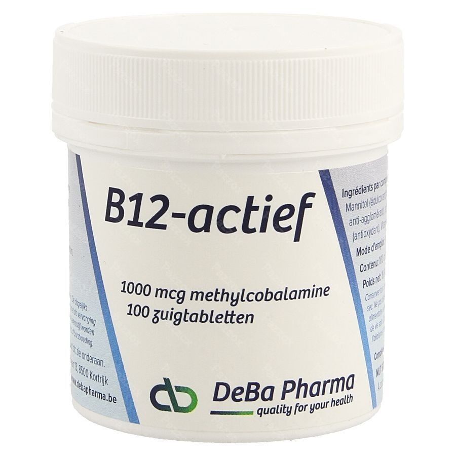 DeBa Pharma Vitamine B12-actief 1000mcg 100 pastilles