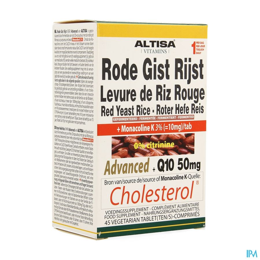 Altisa Levure Riz Rge Adv.complx+q10 Natur Tabl 45