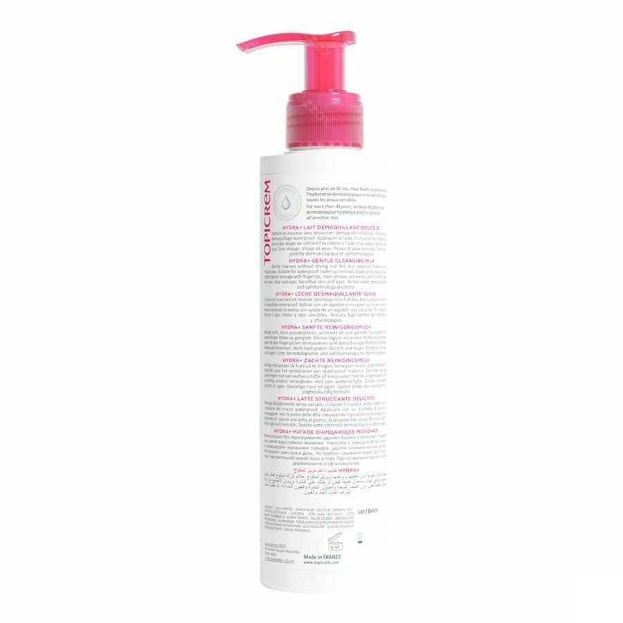 Topicrem Hydra+ Lait Demaquillant Douceur Fl 200ml