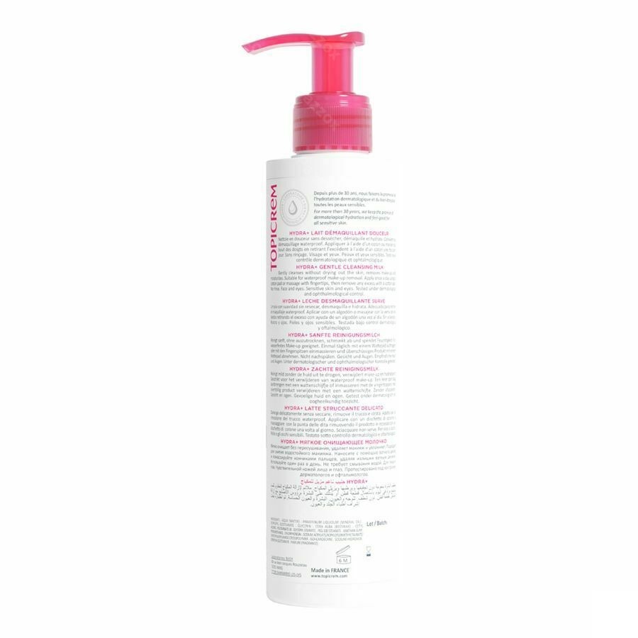 Topicrem Hydra+ Lait Demaquillant Douceur Fl 200ml