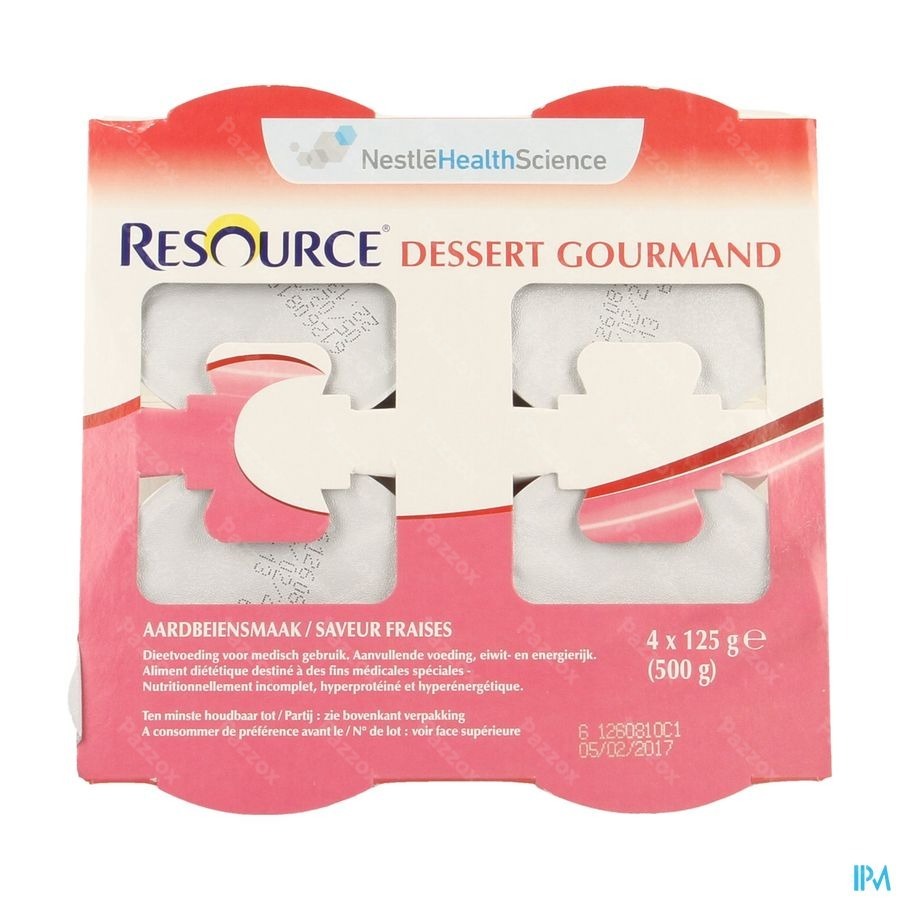 Resource Dessert Gourmand Fraise 4x125g 12311130