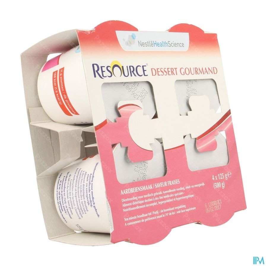 Resource Dessert Gourmand Fraise 4x125g 12311130
