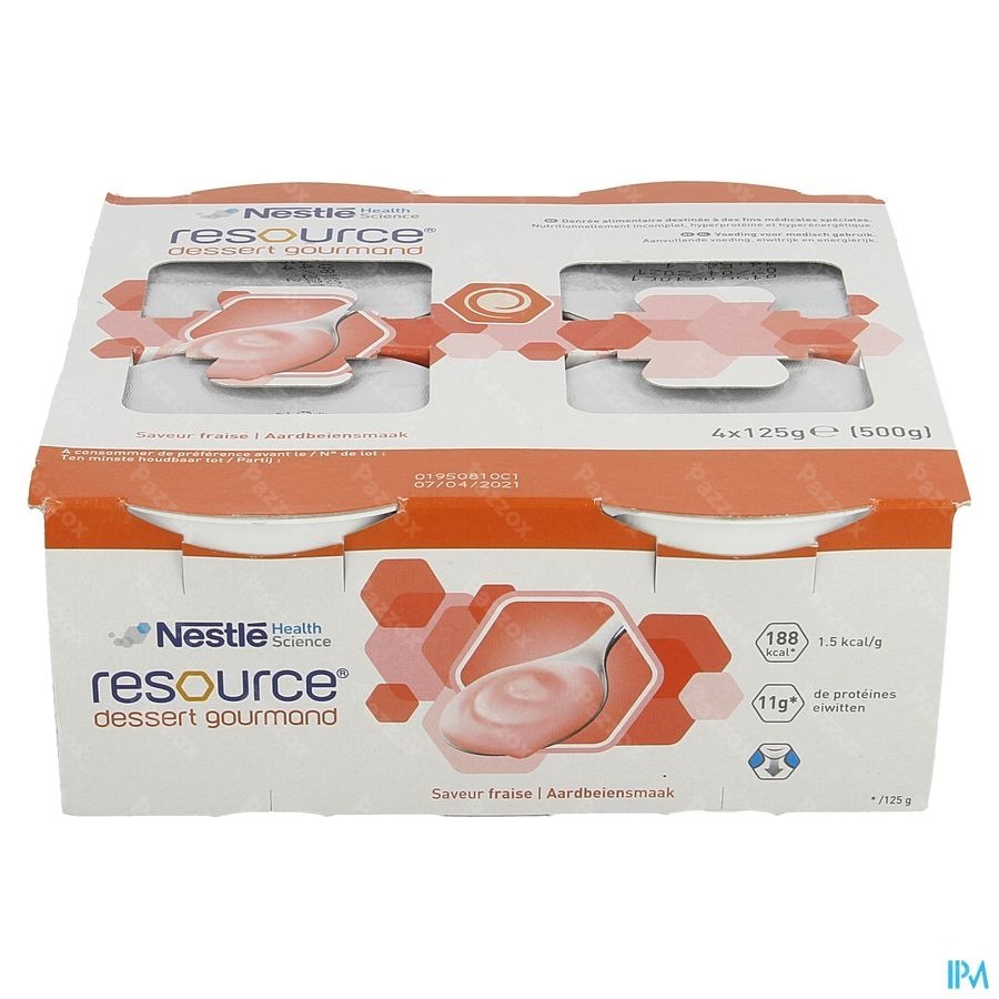 Resource Dessert Gourmand Fraise 4x125g 12311130