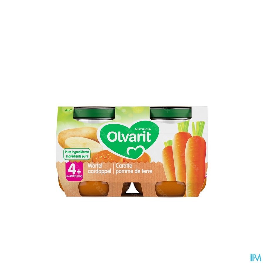 Olvarit Carotte Pomme De Terre 2x125g 4m01