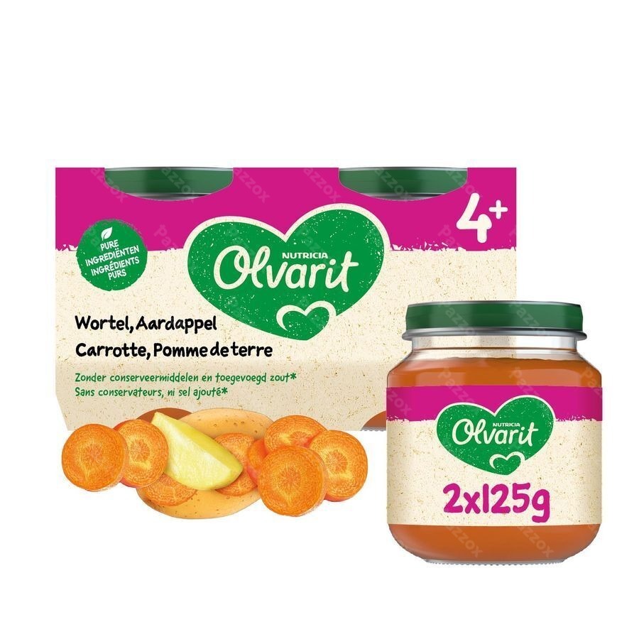 Olvarit Carotte Pomme De Terre 2x125g 4m01
