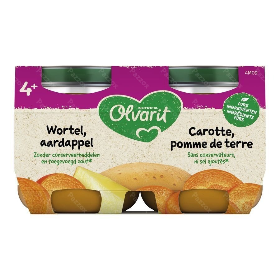 Olvarit Carotte Pomme De Terre 2x125g 4m01