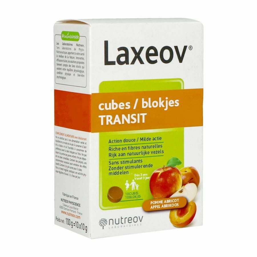 Laxeov Pomme-abricot Cubes 10xx10g