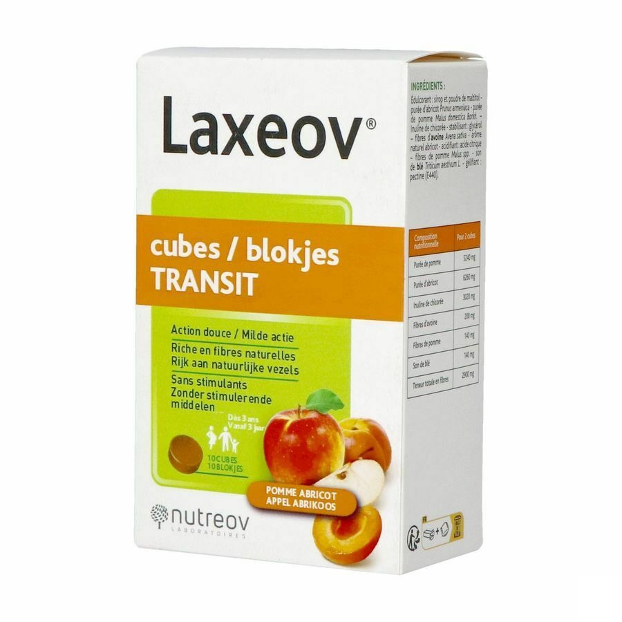 Laxeov Pomme-abricot Cubes 10xx10g