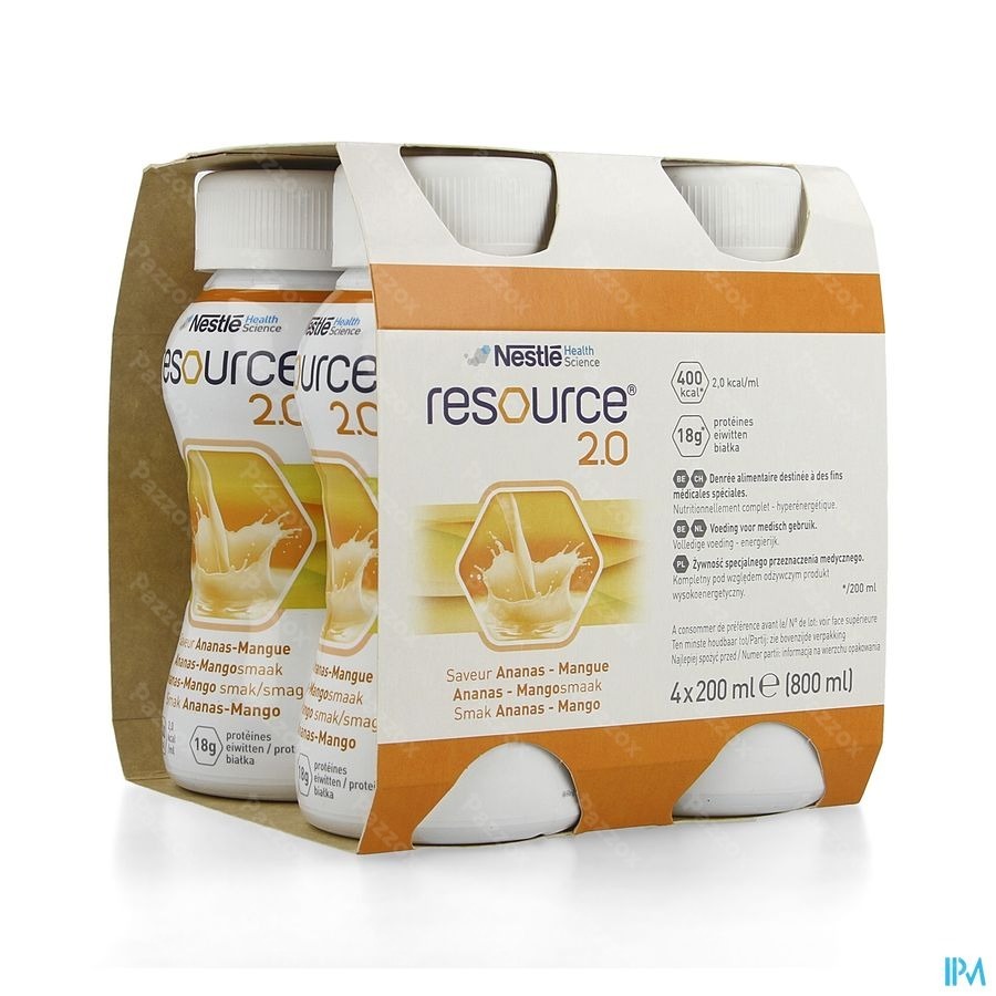 Resource 2.0 Ananas-mangue 4x200ml 