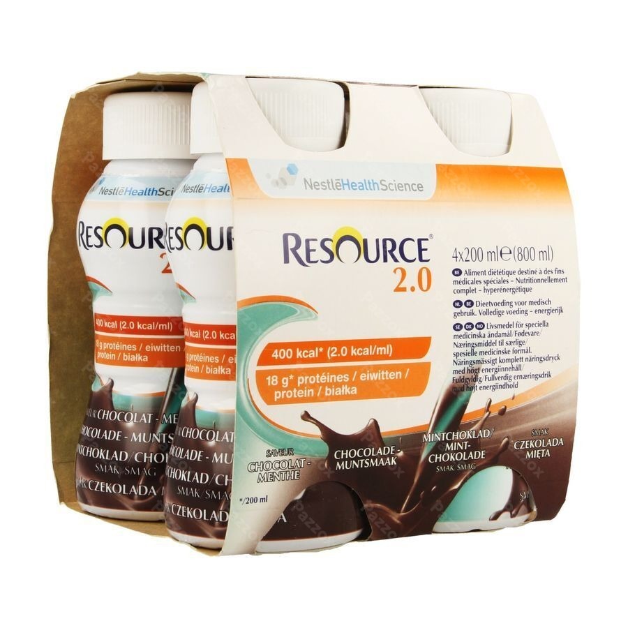 Resource 2.0 Chocolat-menthe 4x200ml 