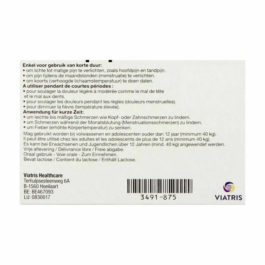 Brufen 400mg 20 Comprimés