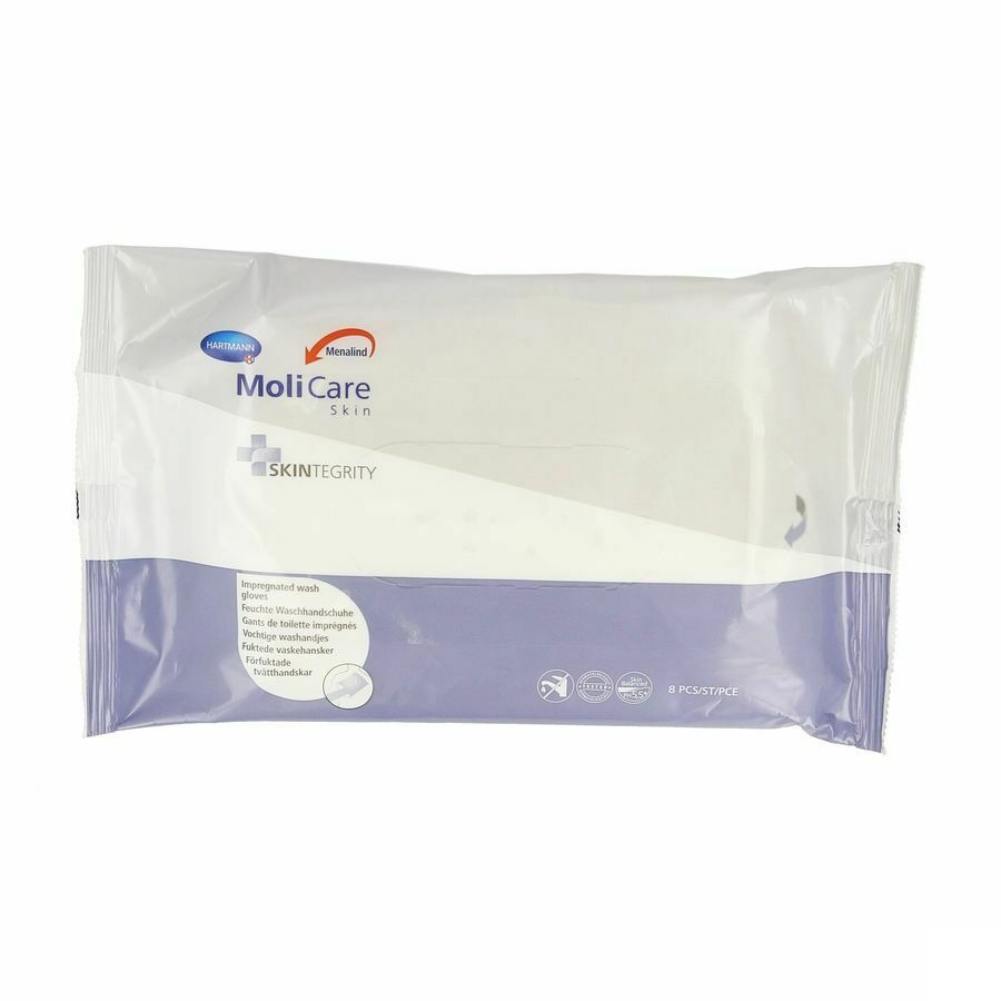 Molicare Skin Gants Toilette 8 P/s