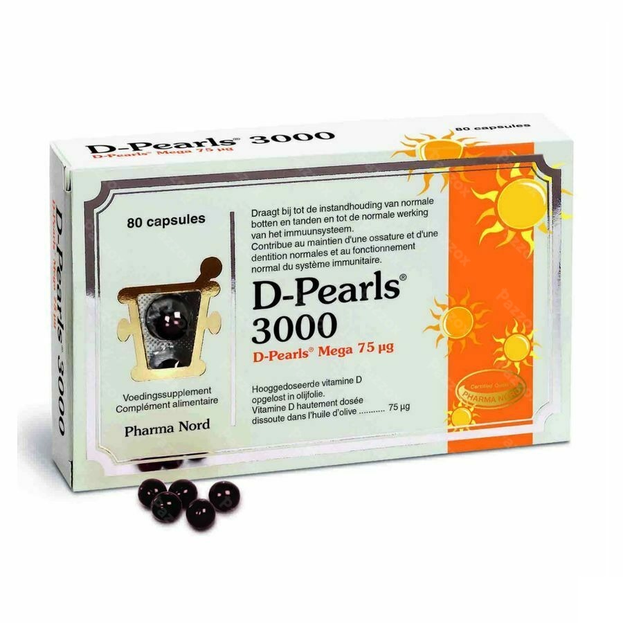 Pharma Nord D-Pearls 3000 IU 80 Gélules